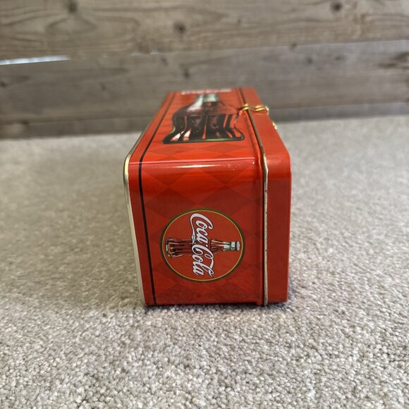 Vntg Coca Cola "1886" School Gym Locker Tin With Lock And Two Keys Unique Print - Picture 5 of 9